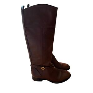 Tory Burch women’s brown leather riding boots size 7.5 M